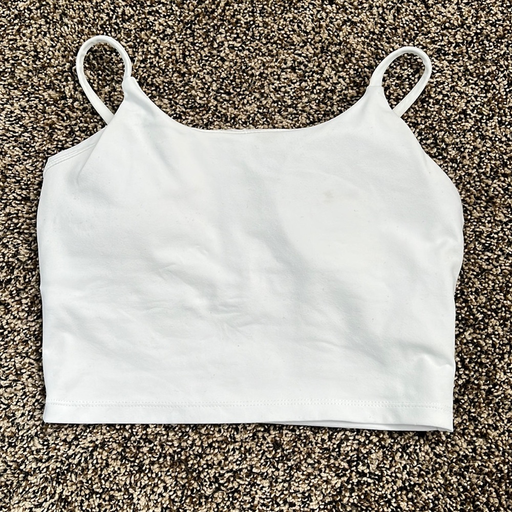 Amazon TikTok White Lemedy Workout Top, worn
